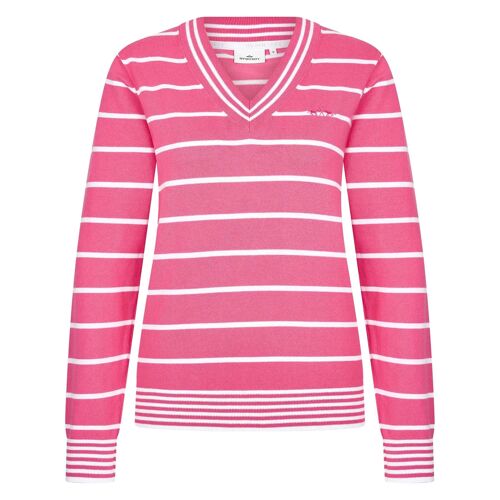 Pull En Maille Col V Femme Hv Society Manon 46 Femme Rose