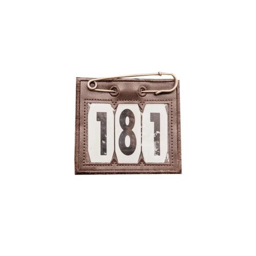 Porte-Numéro Équitation Pvc Avec Épingle De Sureté Kentucky 3 Numéros Tu Mixte Marron