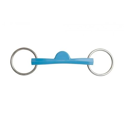 Mors 2 Anneaux Pour Cheval Droit Demi-Lune Metalab Flexi 135 Mm Mixte Bleu