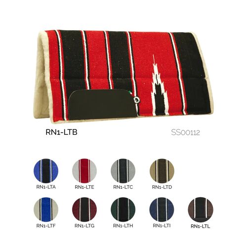 Tapis De Selle Western Pour Cheval En Laine Burioni Navajo Pony Tu Mixte Rouge