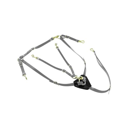 Collier De Chasse En Biothane Avec Martingale Pour Cheval Lakota Tu Mixte Argenté