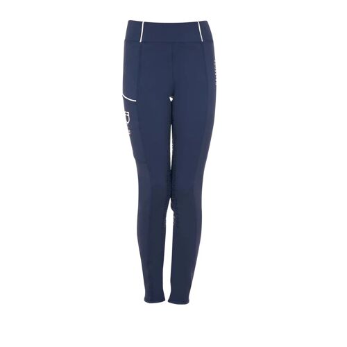 Legging Équitation Full Grip Fille Equestro X Fise 8 Ans Femme Bleu