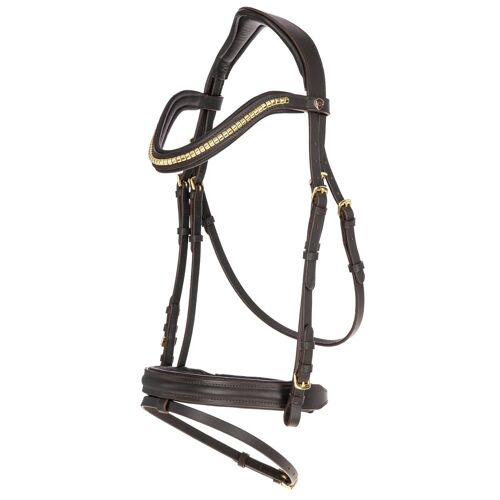 Bridon Équitation Muserolle Combinée Covalliero Clincher Full Mixte Marron