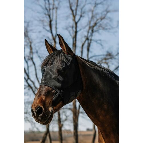 Masque Anti-Mouches Pour Cheval Sans Oreilles Equithème Mesh L Mixte Noir