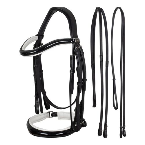 Muserolle De Dressage Pour Cheval Supreme Nadege Cob Mixte Noir