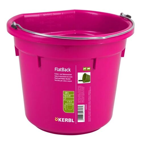 Seau D'écurie Kerbl Flatback 20 L Mixte Rose