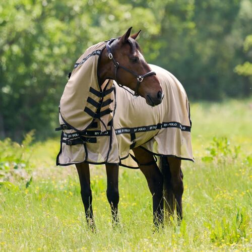 Couverture Anti-Mouches Pour Cheval Hv Polo Nena 165 Cm Mixte Beige