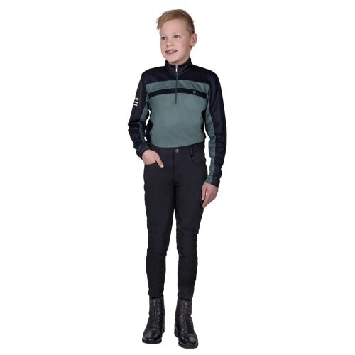 Maillot Équitation Manches Longues Enfant Qhp Xavy 10 Ans Male Noir