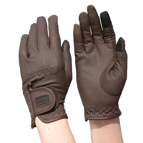 Gants D'équitation Compatibles Avec Écran Tactile Dublin Everyday Taille 8 Mixte Marron