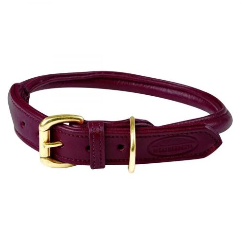 Collier Pour Chien En Cuir Roulé Weatherbeeta Xs Mixte Rouge