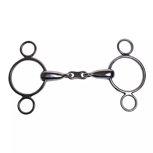 Mors Hollandais À 2 Anneaux En Acier Inoxydable À Maillons Français Pour Cheval Weatherbeeta Korsteel 15 Cm Mixte Argenté