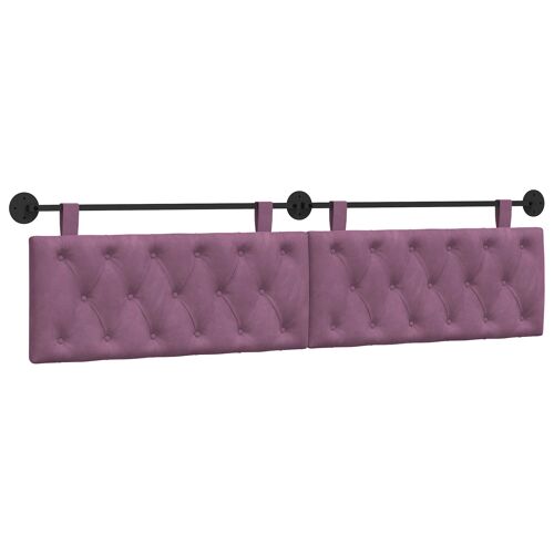vidaXL Tête de lit suspendue Pourpre 210 x 55 x 7 cm Velours