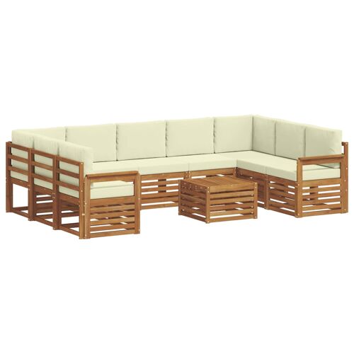 vidaXL Ensembles de canapés avec coussin 10 pcs Naturel et Crème