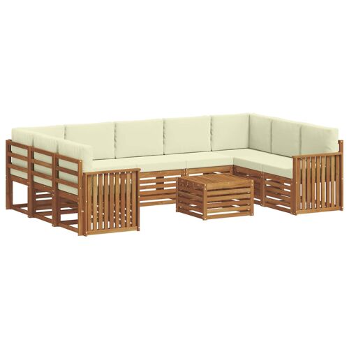 vidaXL Ensembles de canapés avec coussin 10 pcs Naturel et Crème