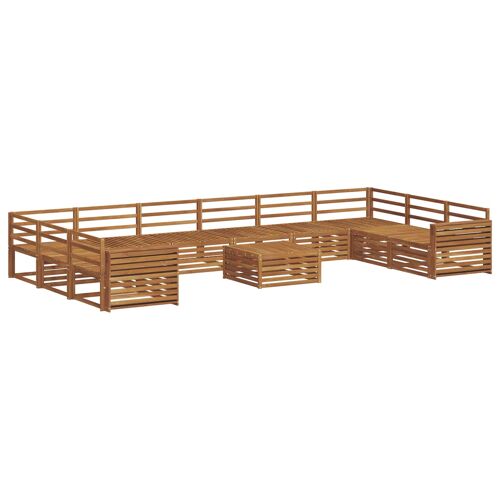 vidaXL Ensembles de canapés 11 pcs Naturel Bois d'Acacia Massif