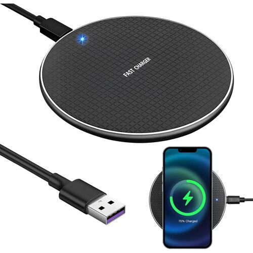 JGD-35W Chargeur Induction sans Fil Rapide Compatible avec iPhone 17-11 Pro Max, pour Samsung Galaxy S25 Ultra/S24 Plus/S23 FE, Google Pixel 9/8 Pro, Chargeur sans Fil Rapide pour Android et iOS