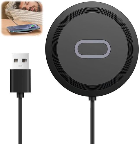 KALANKA-Chargeur sans Fil Circulaire 15W pour Bureau avec Système de Refroidissement Passif Compatible avec Les Appareils Google Pixel Series 7 6 5 4 3 2 XL LG Moto et Autres Smartphones,Cadeaux de N