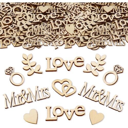 Lot de 100 confettis en bois pour d¿¿coration de mariage