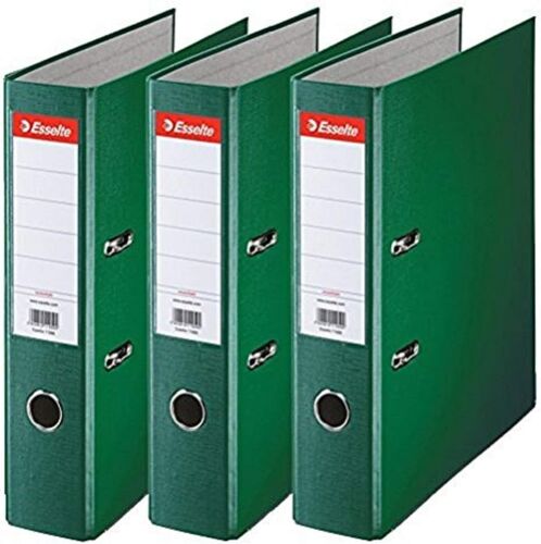 Essentials, Pack De 3 Classeurs ¿¿ Levier, Vert Fonc¿¿, Dos 50mm, A4, Pp