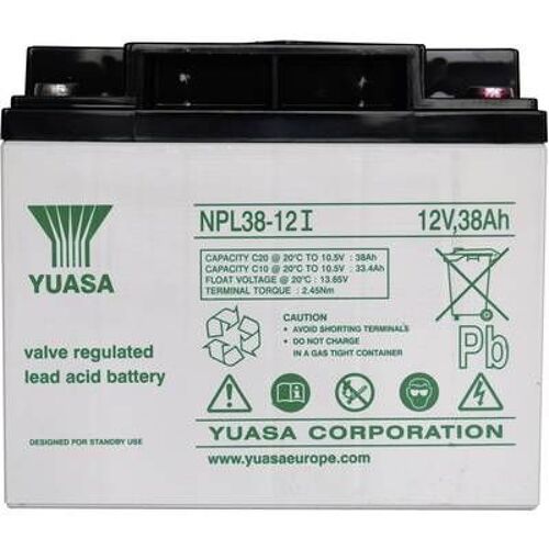 Yuasé Npl 38 - 12 Batterie Plomb Noir 38 Ah Agm