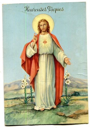Carte Religieuse - " Heureuses Pâques " - 1968
