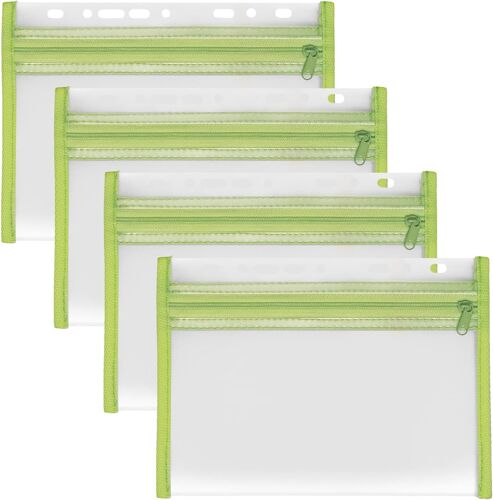 Pochette porte-documents avec fermeture ¿¿ glissi¿¿re, 4 pi¿¿ces, DIN A5, classable, vert, VELOBAG XXS, pochette avec fermeture ¿¿ glissi¿¿re