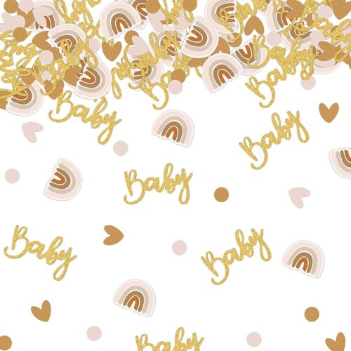 Mevronisshop-100 Pcs Confettis De Table Pour Baby Shower, Fête De Naissance, Anniversaire, Gender Reveal, Communion, Baptême - Décoration Et Accessoires Cadeau