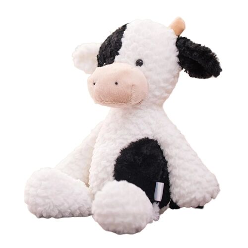 Adorable peluche vache, coussin décoratif, cadeau de Saint-Valentin, 35 cm