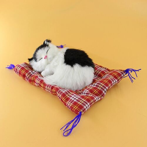 Peluche réaliste avec tapis en tissu, jouet pour enfants, cadeau de Noël pour enfants