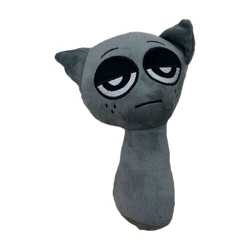 Peluche Sprunki de 25 cm, peluche du jeu Sprunki, jouet en peluche pour filles, poupée en peluche à visage à pois gris, objet de collection, cadeau pour enfants ou fans