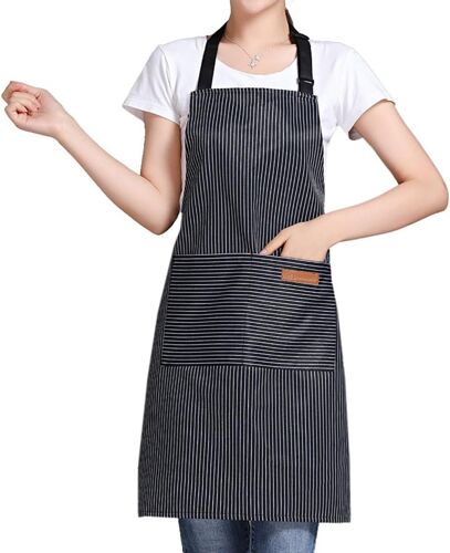 Loranka-Chef Tabliers - 1 Pcs Tablier Avec Poches, Etanche Réglable Tablier Pour Homme Femme,Tablier Cuisine Professionnel Pour Cuisine, Jardinage, Restaurant, Barbecue, Café,Noir(75 * 65cm)