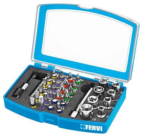 Coffret Embouts De Vissége Et Clés Porte-embouts 35 Pcs 1/4"" Fervi 0404