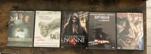Lot Dvd - Saw, Rottweiler, Transplantations, La Malédiction De La Nonne, Maniac Trasher