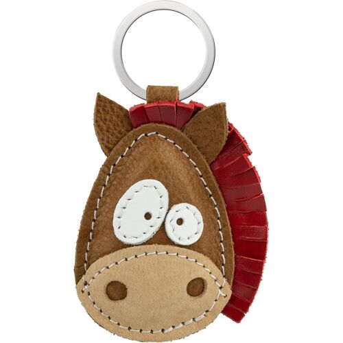 KALANKA-Animal fort Porte-clés en cuir authentique de haute qualité, fabriqué en UE, cadeau pour Noël Anniversaire, Trouve ton animal préféré