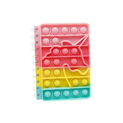 Carnet de Notes Pop It Licorne Scolaire Fidget Toy A6 50 Pages Papier 100g Cahier Sensoriel Antistress Enfant avec Spirale 120ct