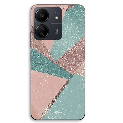 Coque Pour Xiaomi Redmi 13C 4g Fond de texture abstrait vert marron Maniacase