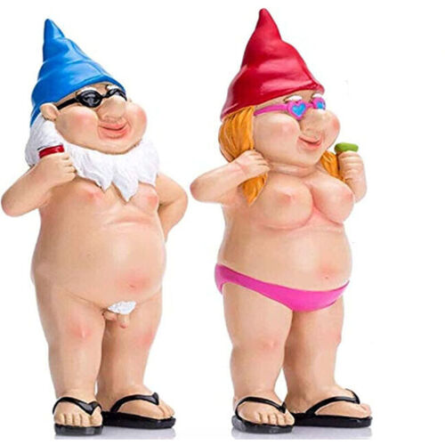 Nain De Jardin-nains De Jardin Nains De Jardin Nus Amusénts - Petites Statues Grossières - Cadeau De Jardinage Pour Les Familles Et Les Voisins (un Couple) [classe énergétique A+++]