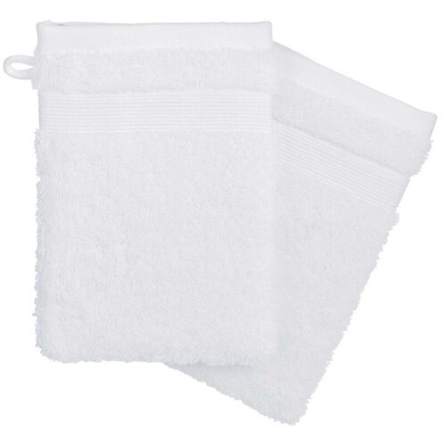 Lot De 2 Gants De Toilette Praia Blanc 15x21cm Atmosphera Créateur D'intérieur