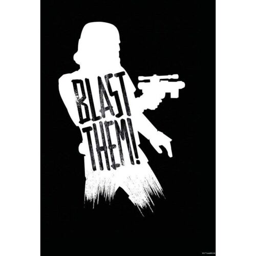 Poster D'Art Star Wars Silhouette Stormtrooper Et Citations - 50 X 70 Cm