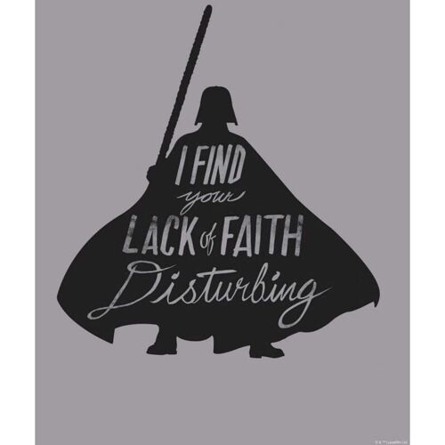 Poster D'Art Star Wars Silhouette Dark Vador Citations - 40 X 50 Cm