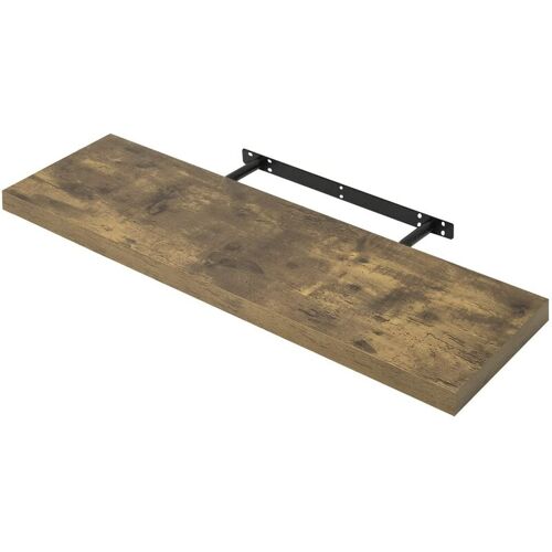 Woltu - Tagère Murale, étagère Suspendue, étagère Flottante De Cd Dvd, 80x23x3, 8cm Marron Rustique, Rg9318hov
