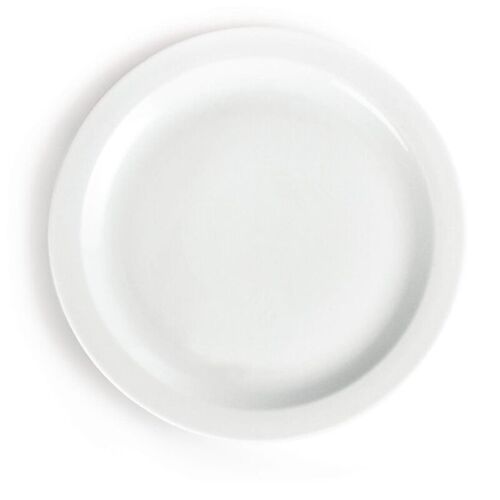 Assiettes À Bord Étroit Blanches 280 Mm - Lot De 6 - Olympia