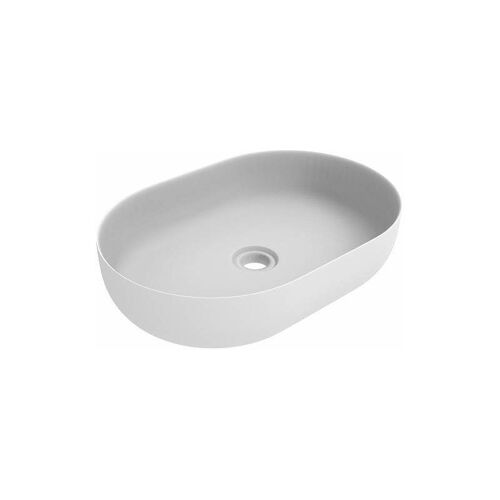 Vasque à Poser Ovale En Blanc Mat Avec Dimensions 416x600 Mm Ercos Musé Blceromusé0002 Couleurs: Blanc Mat