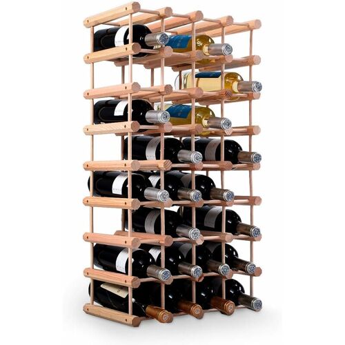Goplus - 40 Bouteillles Etagere à Vin, Casier à Bouteille Modulable Grande Capacite En Bois De Pin,85 X 44 X 24 Cm