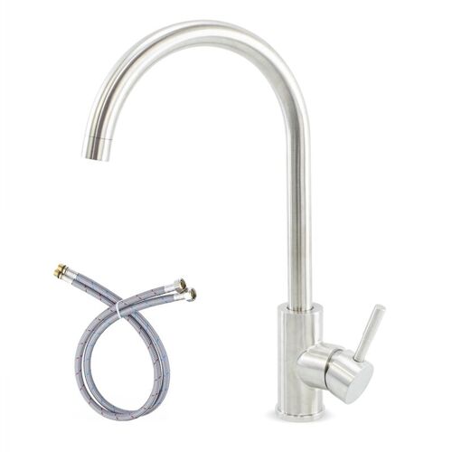 34439 Robinet De Cuisine Pour évier Grandville Incurvé En Acier Inoxydable