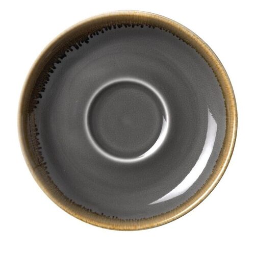 Soucoupe Grise - 160 Mm - Lot De 6