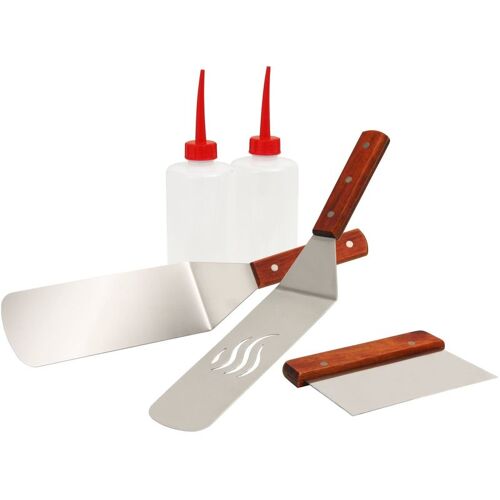 Bbq-toro Set D'Accessoires Pour Plancha En Acier Inoxydable (5 Pièces) Ensemble De Barbecue Avec Spatule, Bouteilles à Gicler Outils Pour Gril Teppanyaki