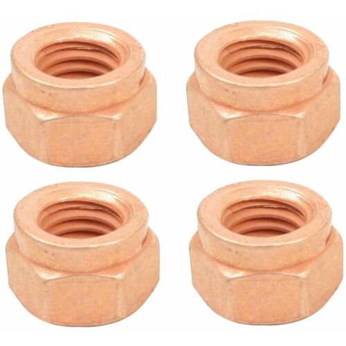 Cyclingcolors - 4x écrou D'échappement M8x1,25 Acier Cuivré M8 Clé 13mm Pot Collecteur Voiture Moto Tracteur Tondeuse Engin Agricole