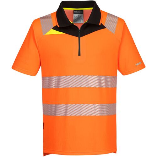 Dx4 Polo Haute Visibilité Mc - Xl - Orange/noir - Portwest