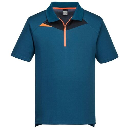 Polo De Travail Anti Uv Upf 40 Coupe Slim Portwest Dx4 Bleu Xxl